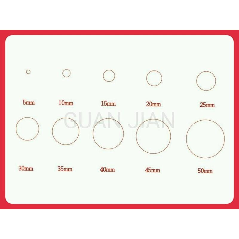 【GUAN JIAN】5-50mm圓形刀模(10件組）大量現貨可單購  切圓刀模 沖壓刀模皮革紙板布料手作-細節圖3