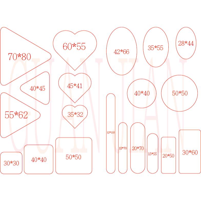 GUAN JIAN原創設計～皮標刀模(20件組)大量現貨可單購  切圓 愛心 多款刀模 沖壓刀模皮革紙板布料-細節圖2