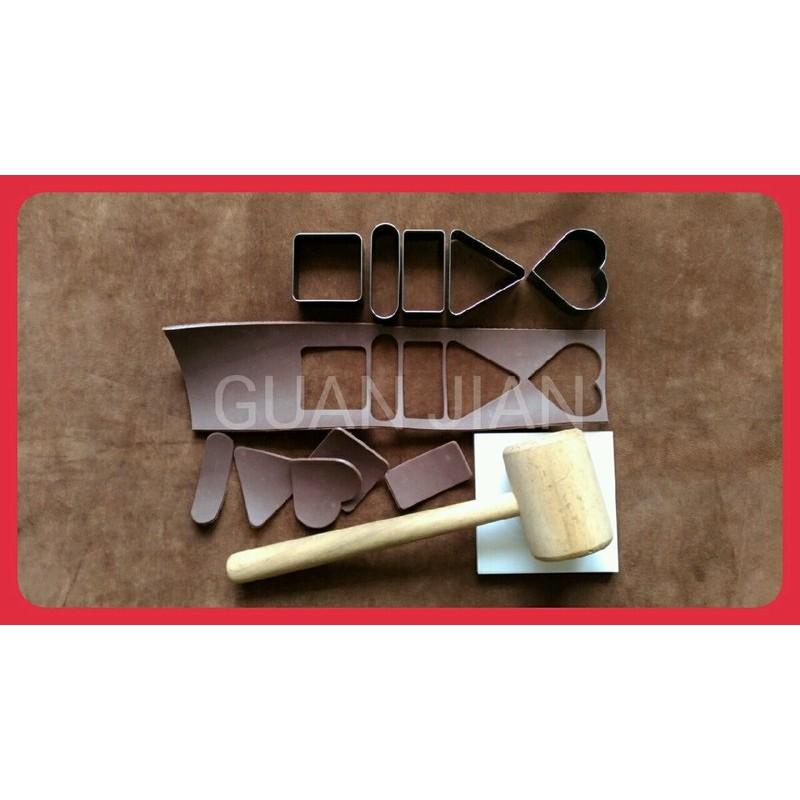 GUAN JIAN原創設計～皮標刀模(20件組)大量現貨可單購  切圓 愛心 多款刀模 沖壓刀模皮革紙板布料-細節圖3