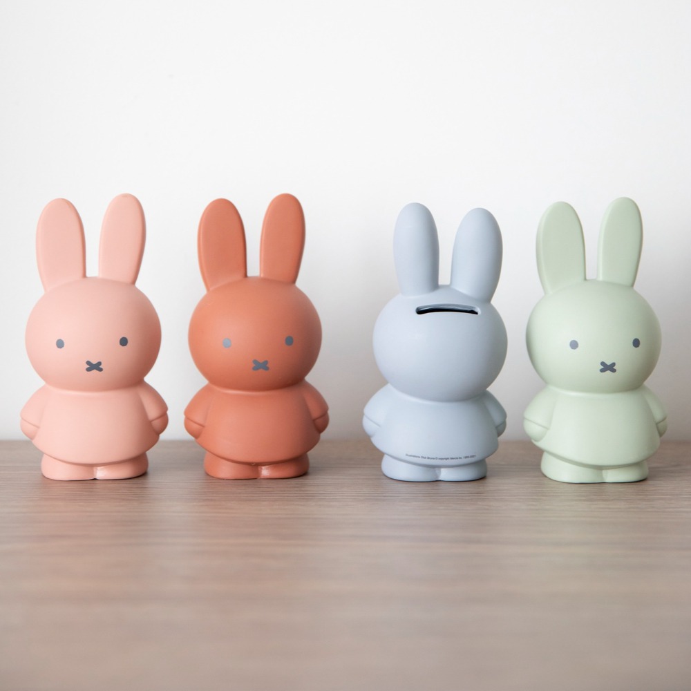 Miffy 米菲兔莫蘭迪色系款公仔存錢筒-小號 淺粉色-細節圖4