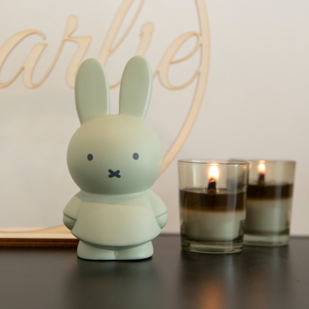 Miffy 米菲兔莫蘭迪色系款公仔存錢筒-小號 藍綠色-細節圖2