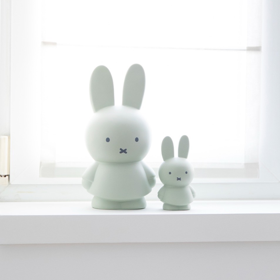 Miffy 米菲兔莫蘭迪色系款公仔存錢筒-小號 藍綠色-細節圖4