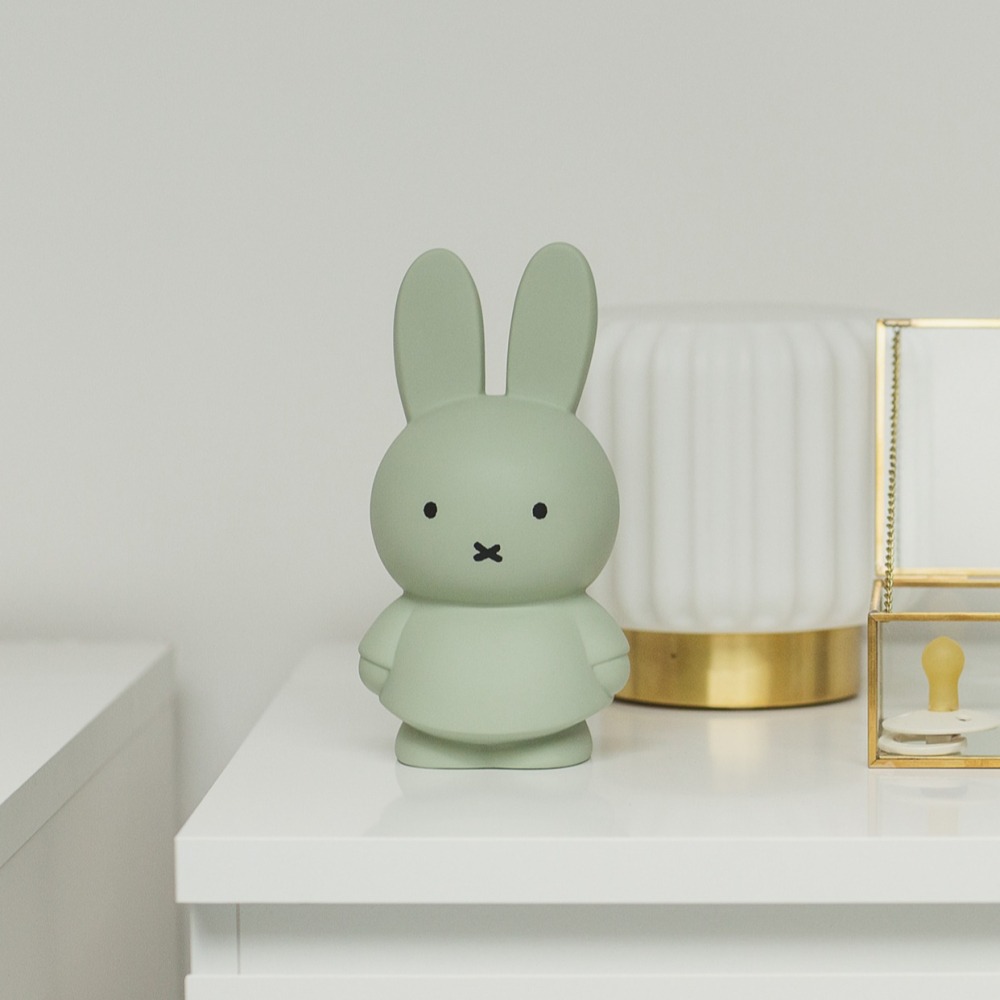 Miffy 米菲兔莫蘭迪色系款公仔存錢筒-中號 藍綠色-細節圖2
