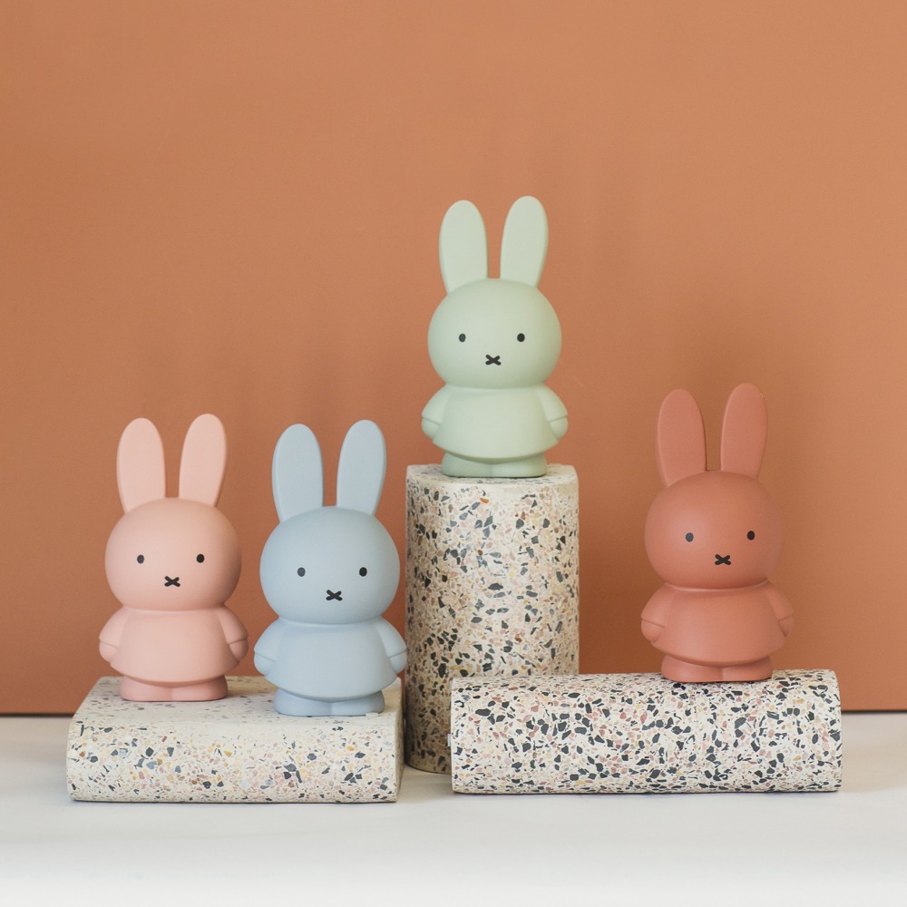 Miffy 米菲兔莫蘭迪色系款公仔存錢筒-中號 灰藍色-細節圖2