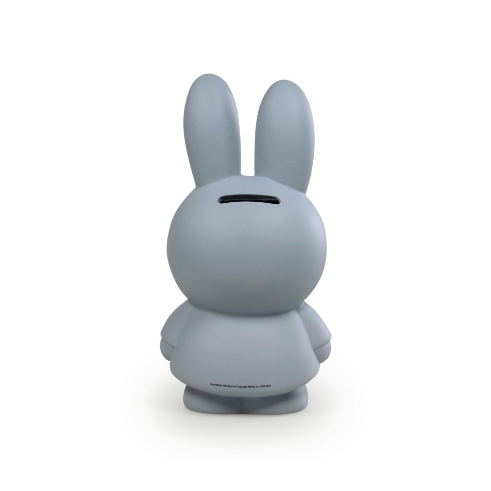 Miffy 米菲兔莫蘭迪色系款公仔存錢筒-中號 灰藍色-細節圖5