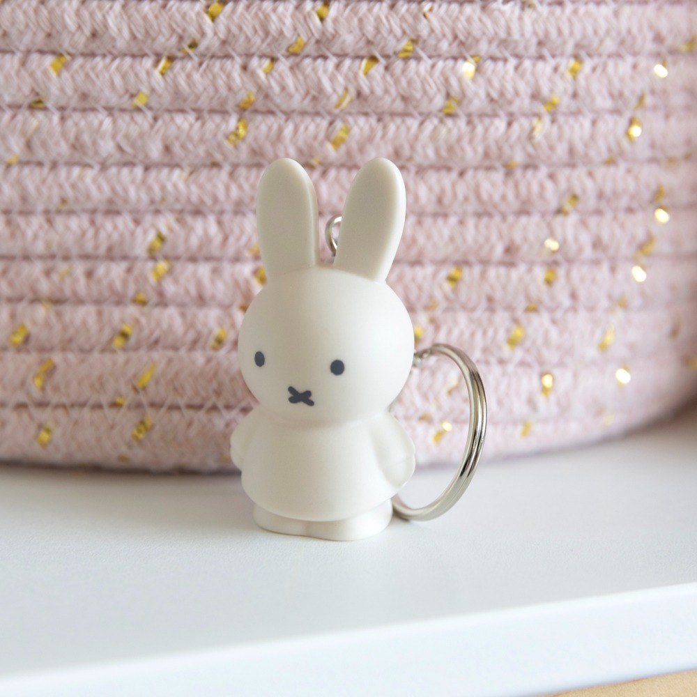 Miffy 米菲兔莫蘭迪色系款公仔鑰匙圈吊飾 大地色-細節圖3