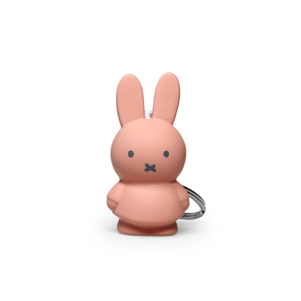 Miffy 米菲兔莫蘭迪色系款公仔鑰匙圈吊飾 淺粉色-細節圖4