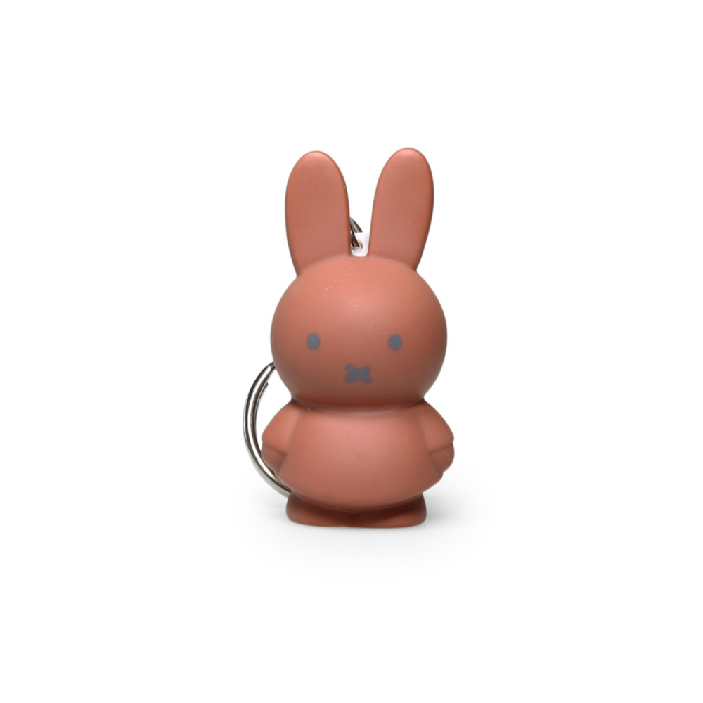 Miffy 米菲兔莫蘭迪色系款公仔鑰匙圈吊飾 紅棕色-細節圖3