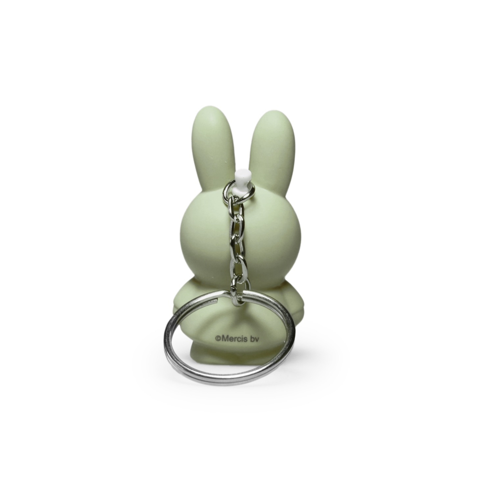 Miffy 米菲兔莫蘭迪色系款公仔鑰匙圈吊飾 藍綠色-細節圖3