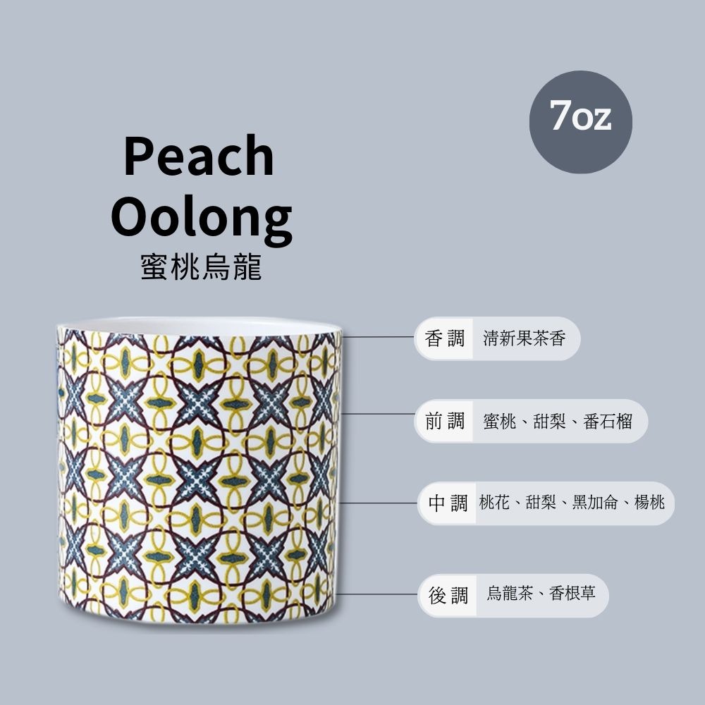 【NY LAB 紐約實驗室】紐約鄉村手工香氛蠟燭 Peach Oolong蜜桃烏龍 7oz-細節圖3