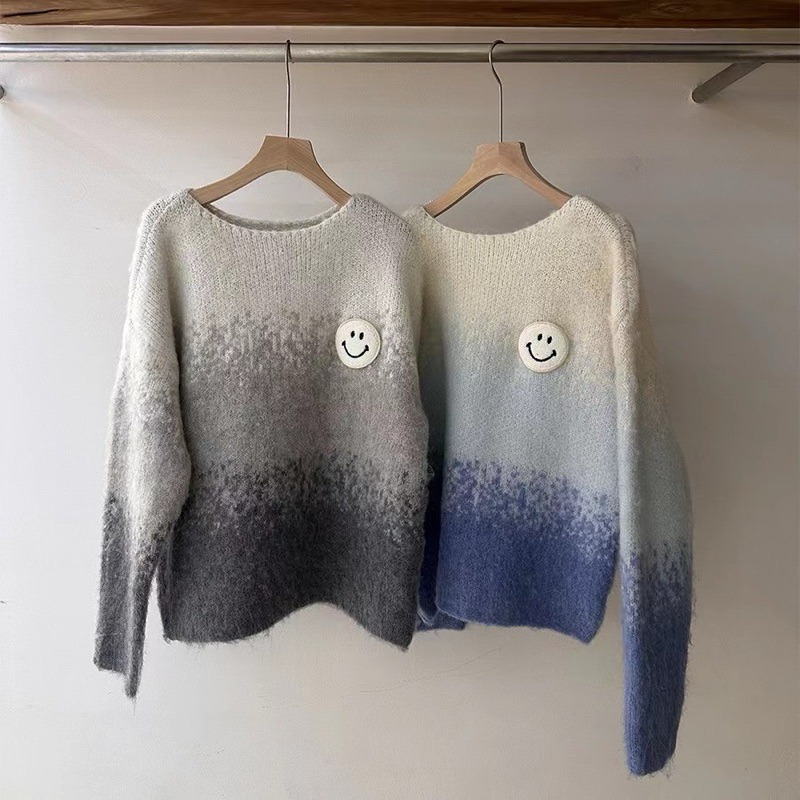 ［KQ]正韓連線KQ0026🇰🇷-微笑系🙂暈染毛衣（現貨）-細節圖3