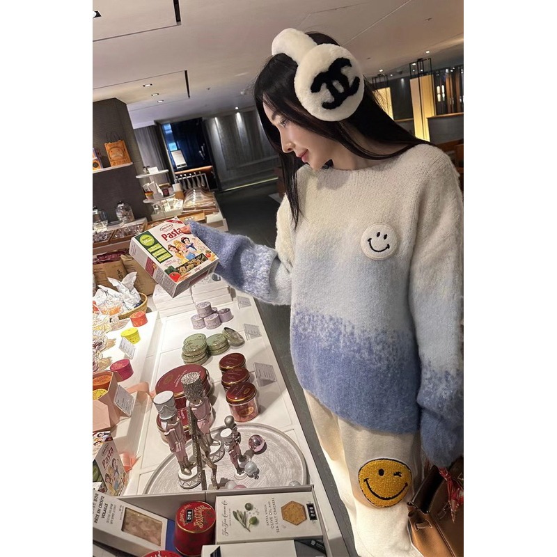 ［KQ]正韓連線KQ0026🇰🇷-微笑系🙂暈染毛衣（現貨）-細節圖5