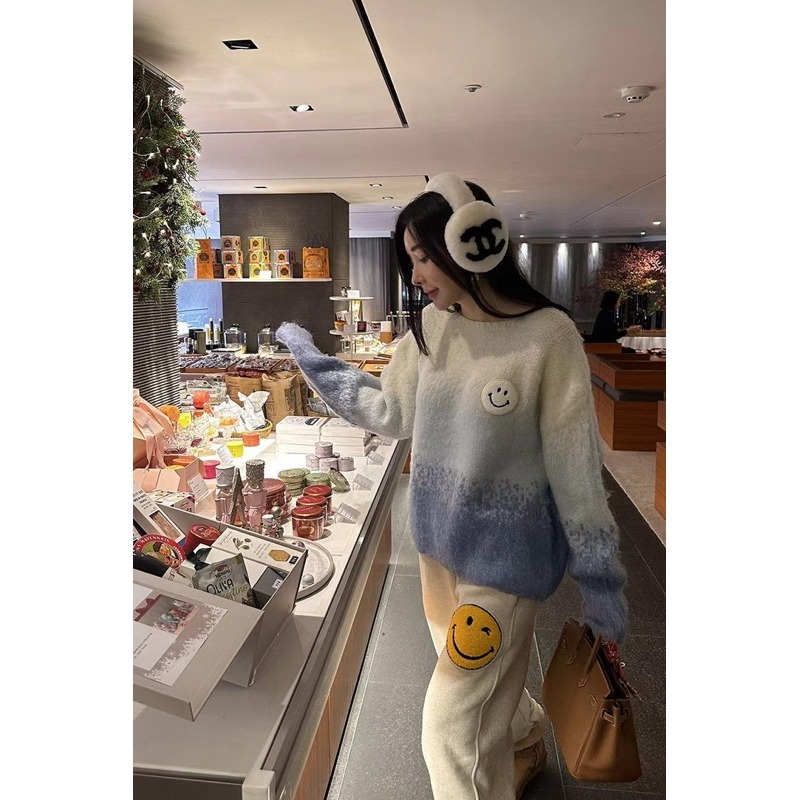 ［KQ]正韓連線KQ0026🇰🇷-微笑系🙂暈染毛衣（現貨）-細節圖2