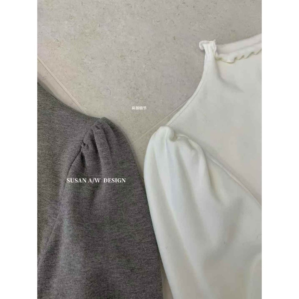 【유나】平價區CN00191019-木耳邊領打底衫加絨款-細節圖2