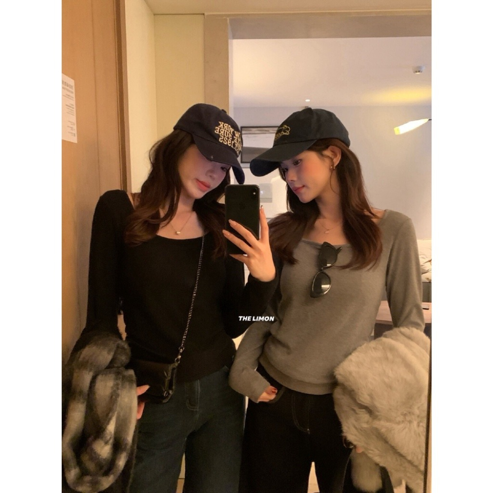 【유나】平價區TW00011201-內搭神器～迷人鎖骨磨毛罩杯打底衣-細節圖2