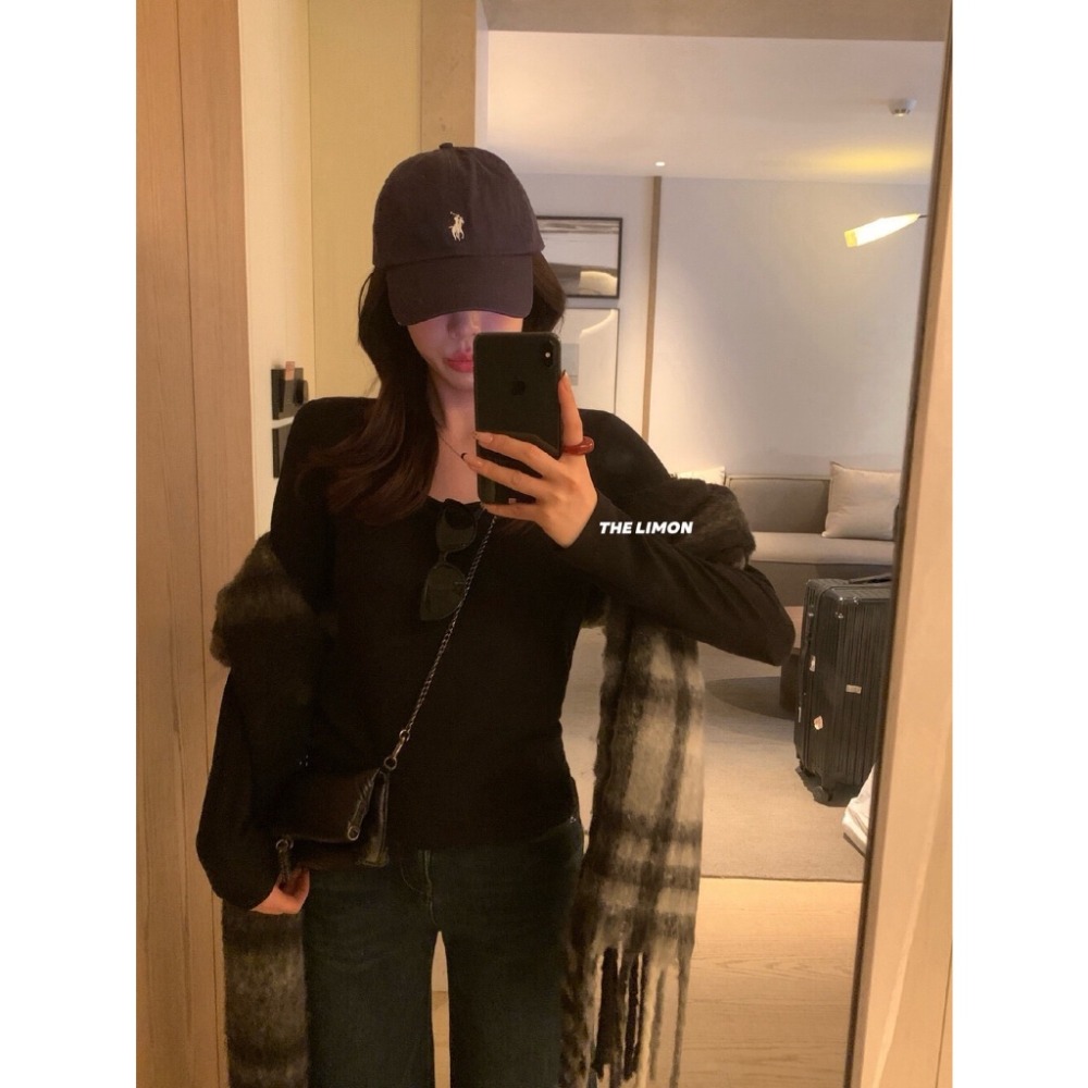 【유나】平價區TW00011201-內搭神器～迷人鎖骨磨毛罩杯打底衣-規格圖7