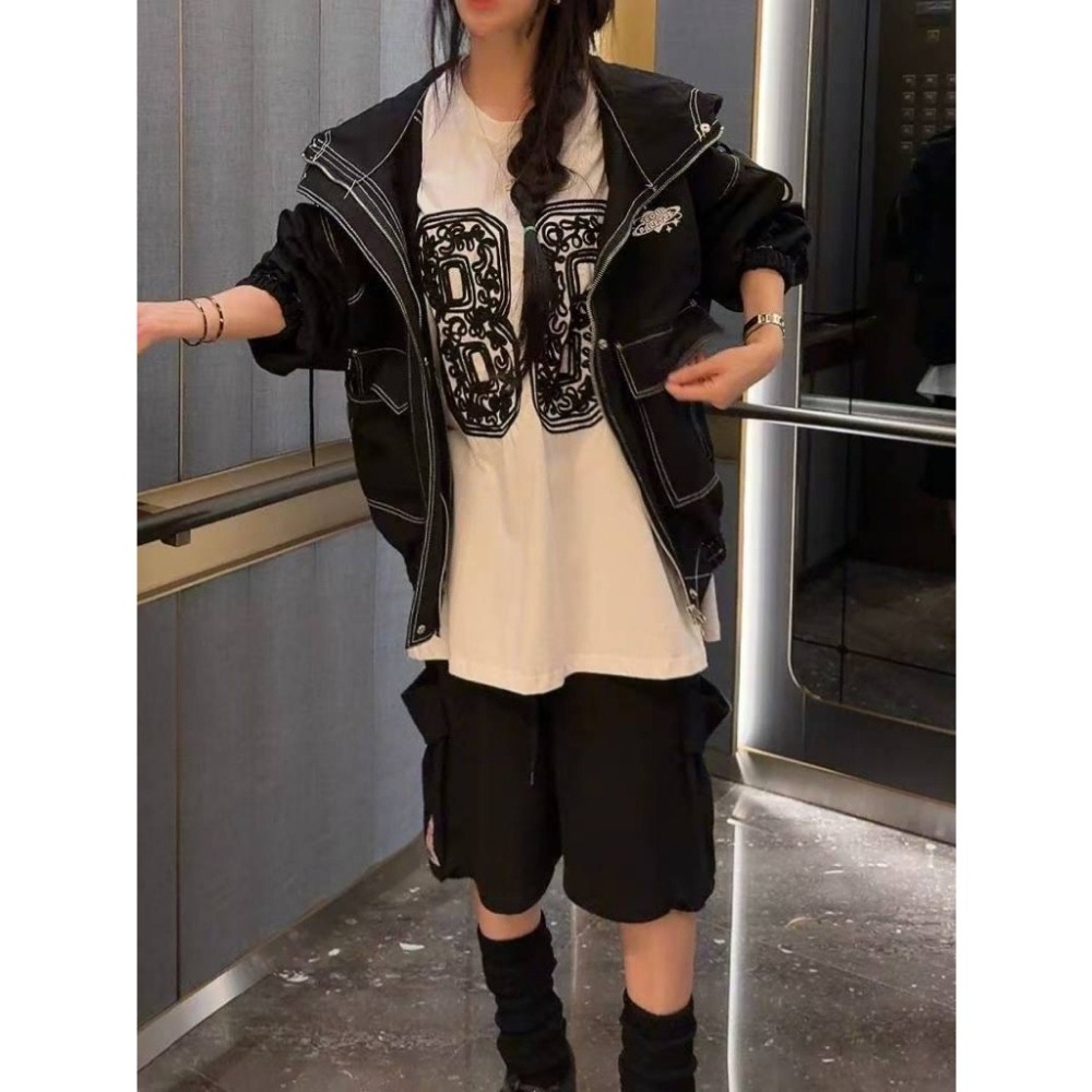 【유나】正韓連線KQ01031117-手工刺繡86大T-細節圖5