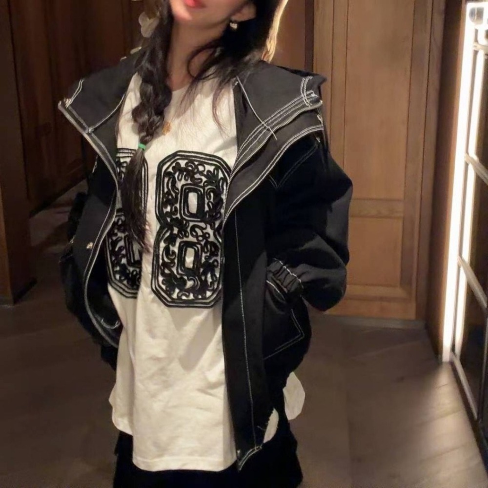 【유나】正韓連線KQ01031117-手工刺繡86大T-細節圖6