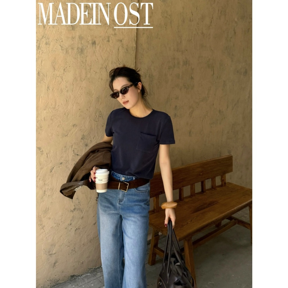 【유나】平價區CN00090915-內搭磨毛絨加厚口袋短袖T-細節圖7