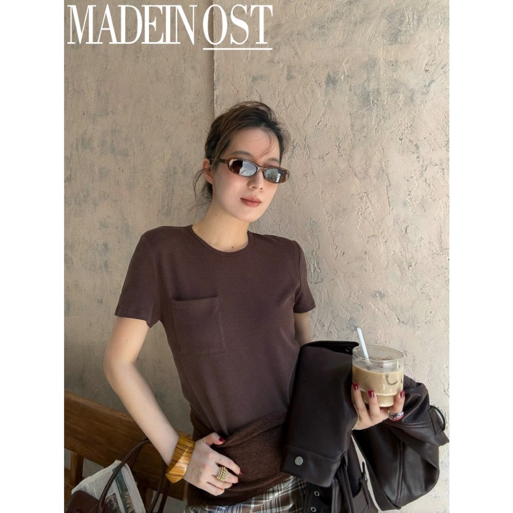 【유나】平價區CN00090915-內搭磨毛絨加厚口袋短袖T-規格圖7