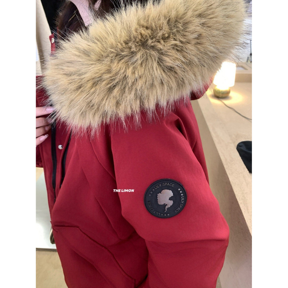 【유나】平價區TW00011223-極暖防風~可拆毛領派克外套-細節圖4