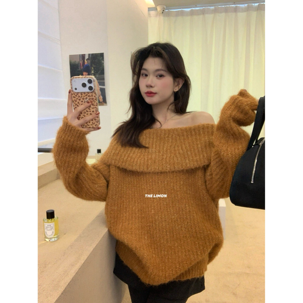 【유나】平價區TW00011223-聖誕氛圍王~露香肩柔軟毛衣(含18%羊毛)-細節圖4