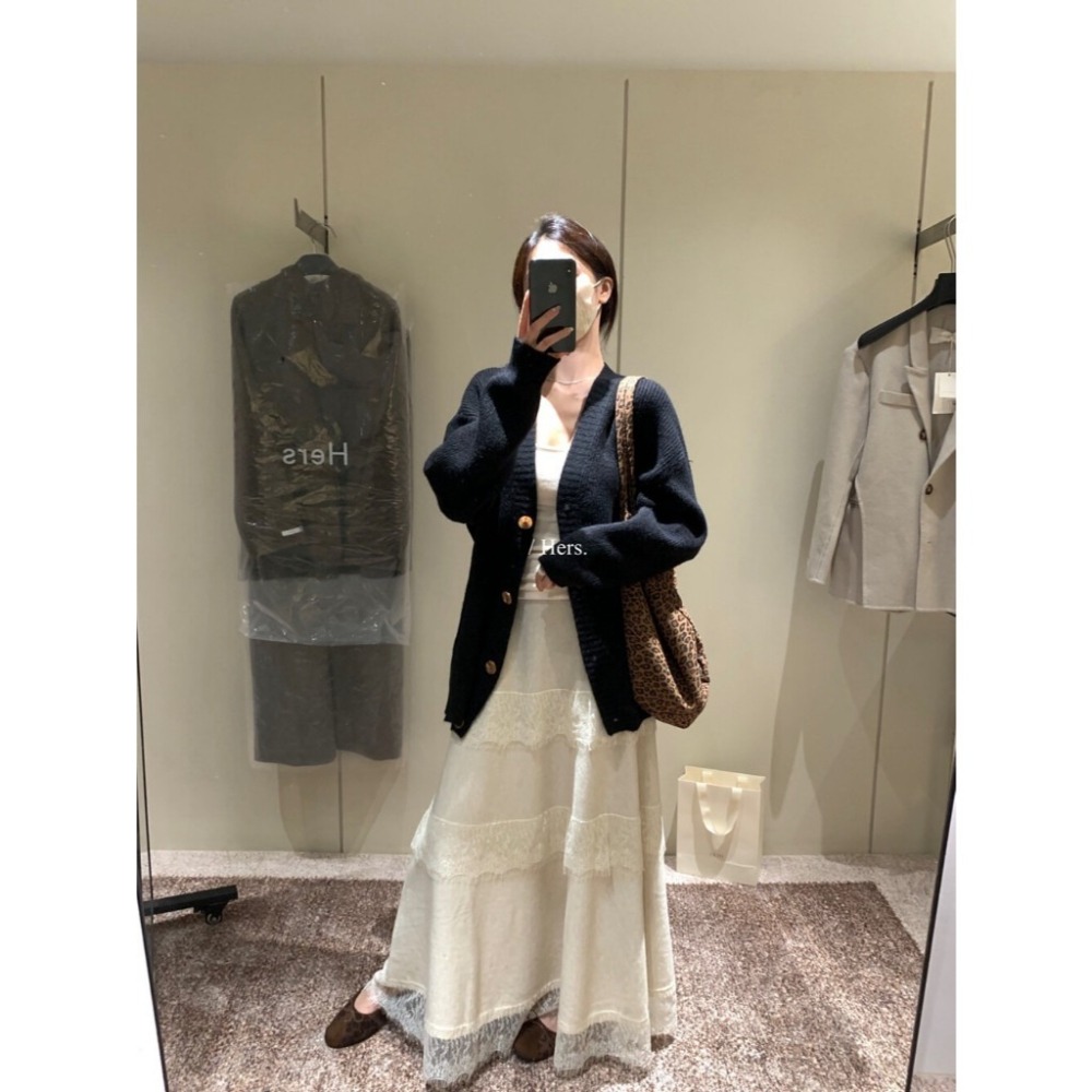 【유나】平價區TW00011002-重工睫毛蕾絲針織長裙-細節圖6