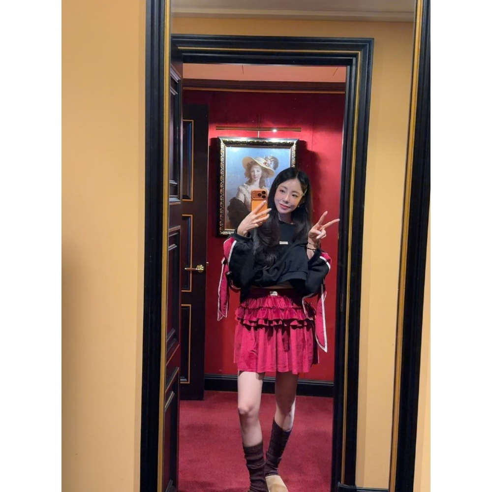 【유나】正韓連線KQ01300106-正韓🇰🇷設計款蛋糕裙（內有安全褲設計）-細節圖3