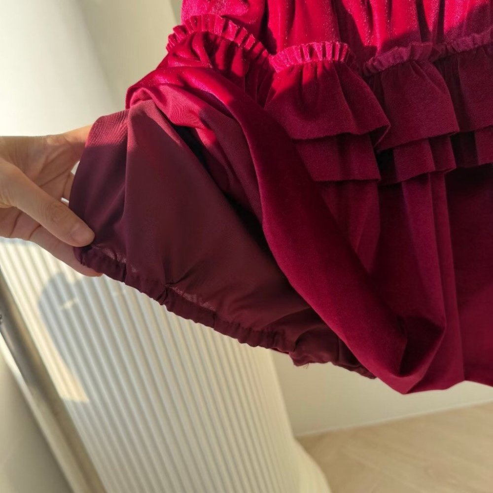 【유나】正韓連線KQ01300106-正韓🇰🇷設計款蛋糕裙（內有安全褲設計）-細節圖6