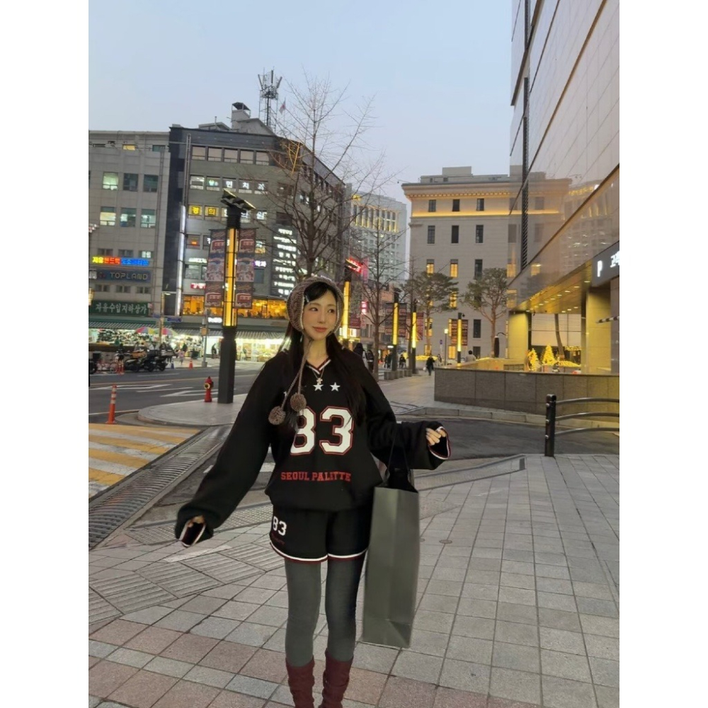 【유나】正韓連線KQ01300106-正韓🇰🇷數字休閒套裝-細節圖2