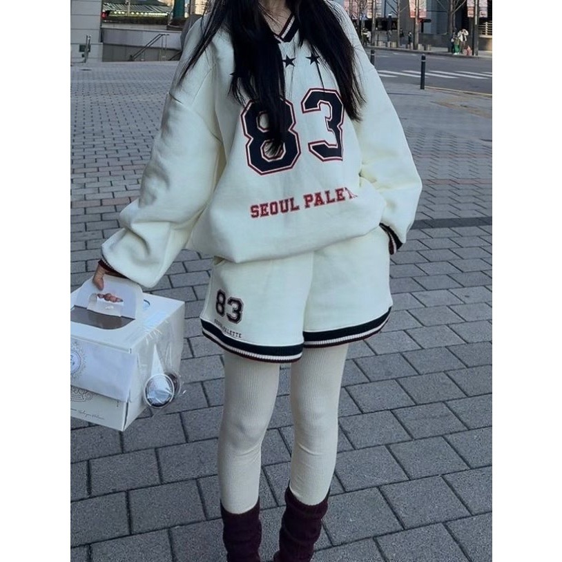 【유나】正韓連線KQ01300106-正韓🇰🇷數字休閒套裝-細節圖3