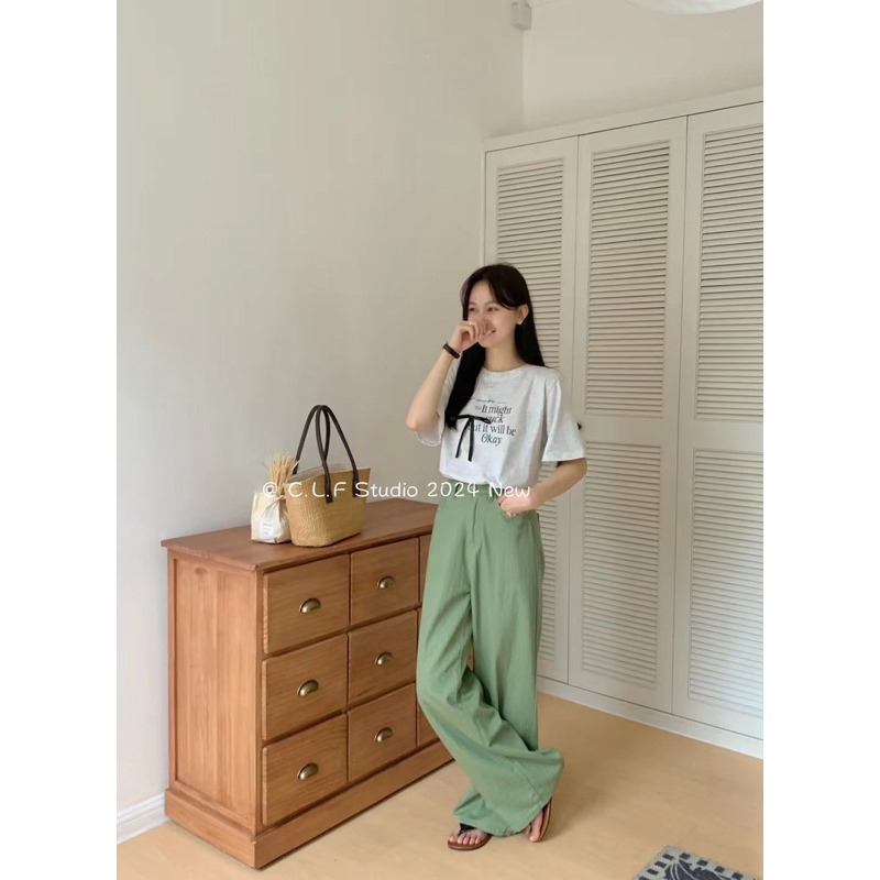 [KQ]平價區CA00608-冰絲純棉涼感蝴蝶結T-細節圖3