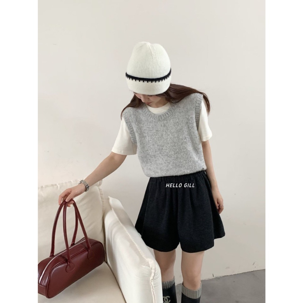 【유나】平價區TW00011126-柔光日常～高腰A字花苞短褲-細節圖3