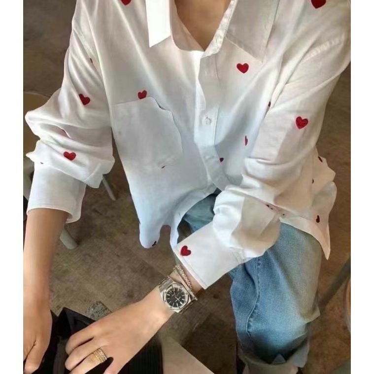 【KQ】正韓連線KQ10202-❤️襯衫-細節圖2