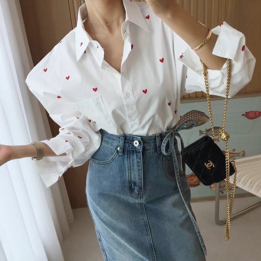 【KQ】正韓連線KQ10202-❤️襯衫-細節圖5