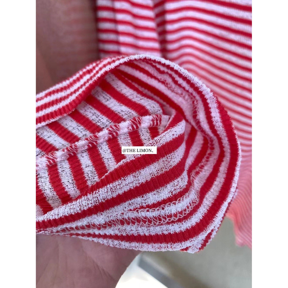 【유나】平價區CA00010316-輕薄圓領經典條紋防曬長袖-細節圖8