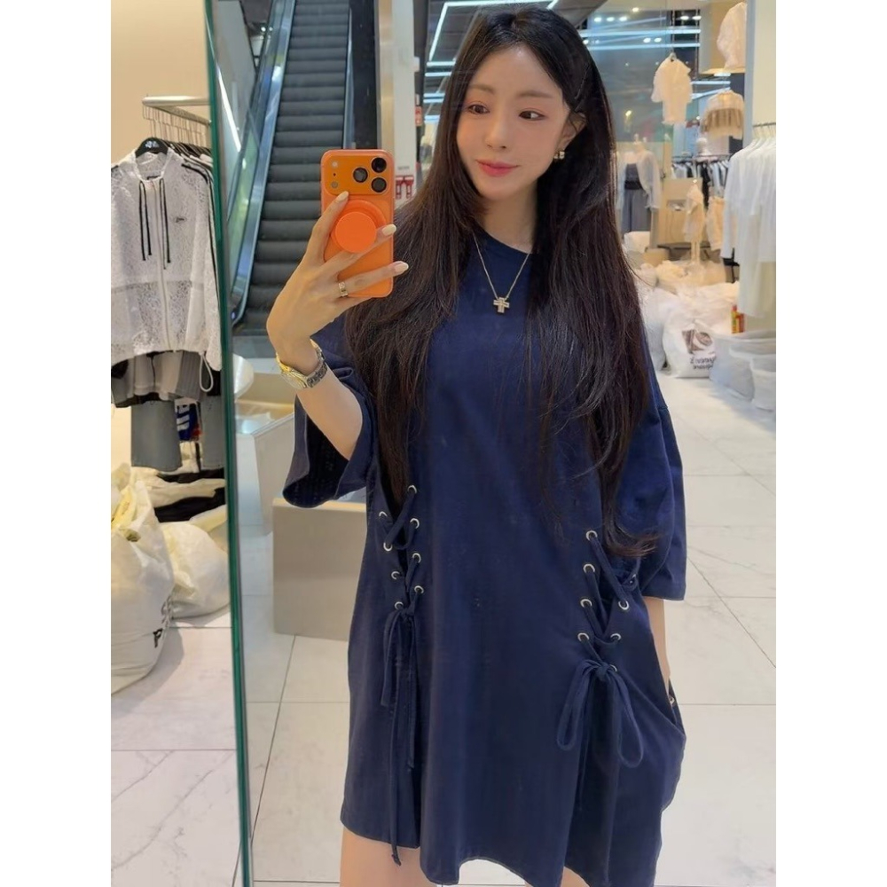 【유나】正韓連線🇰🇷太妍歐膩家KQ01300605-設計款綁帶洋裝-細節圖5
