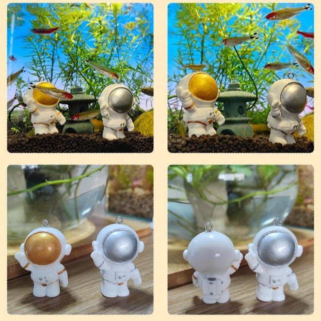 24H出貨🌟【Hook水族】漂浮裝飾太空人 魚缸造景 水族造景 漂浮潛水 魚缸 潛水員 造景 擺件 小漂浮球 魚缸裝-細節圖4