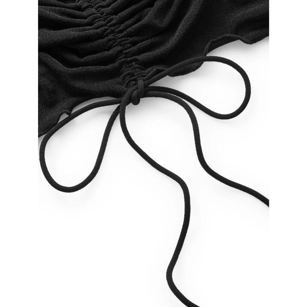 𝐋•𝐂 𝐒𝐓𝐔𝐃𝐈𝐎𝐓𝐖｜歐美辣妹系列🤎火辣掛脖交叉吊帶背心-細節圖5