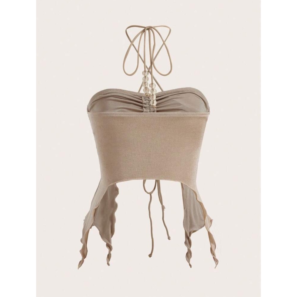 𝐋•𝐂 𝐒𝐓𝐔𝐃𝐈𝐎𝐓𝐖｜歐美辣妹系列🤎火辣掛脖交叉吊帶背心-細節圖7