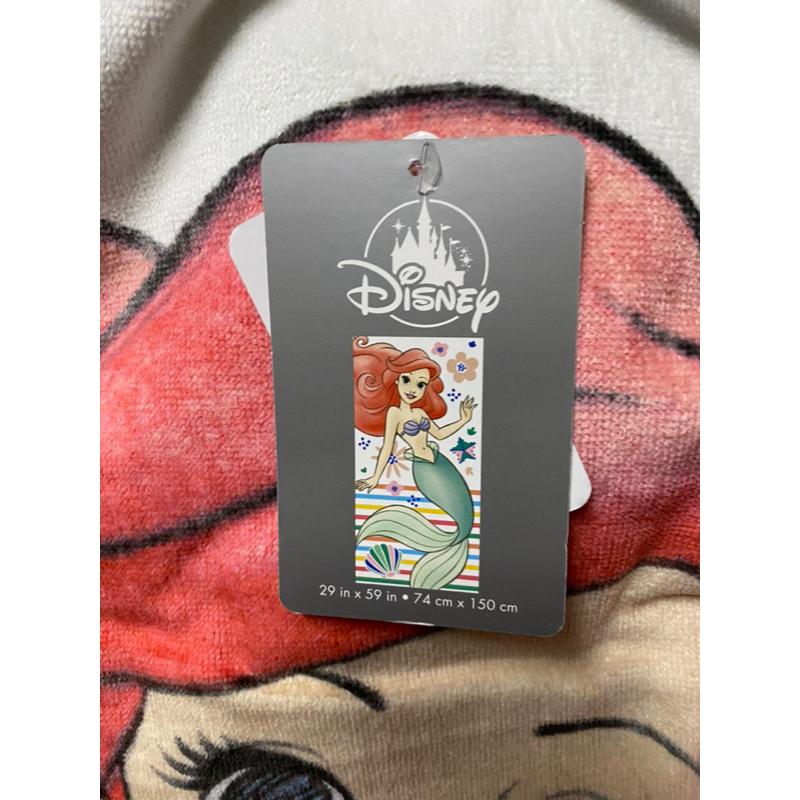 泡菜拉麵代購-（5折優惠了）小美人魚愛麗兒浴巾 東京迪士尼商店 74*150公分-細節圖2