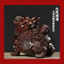 騰翔風水 黑檀木雕刻龍龜木質龍頭玄武龜擺件 辦公桌面裝飾禮品招財風水轉運 風水擺件招財聚財辟邪 防小人-規格圖5