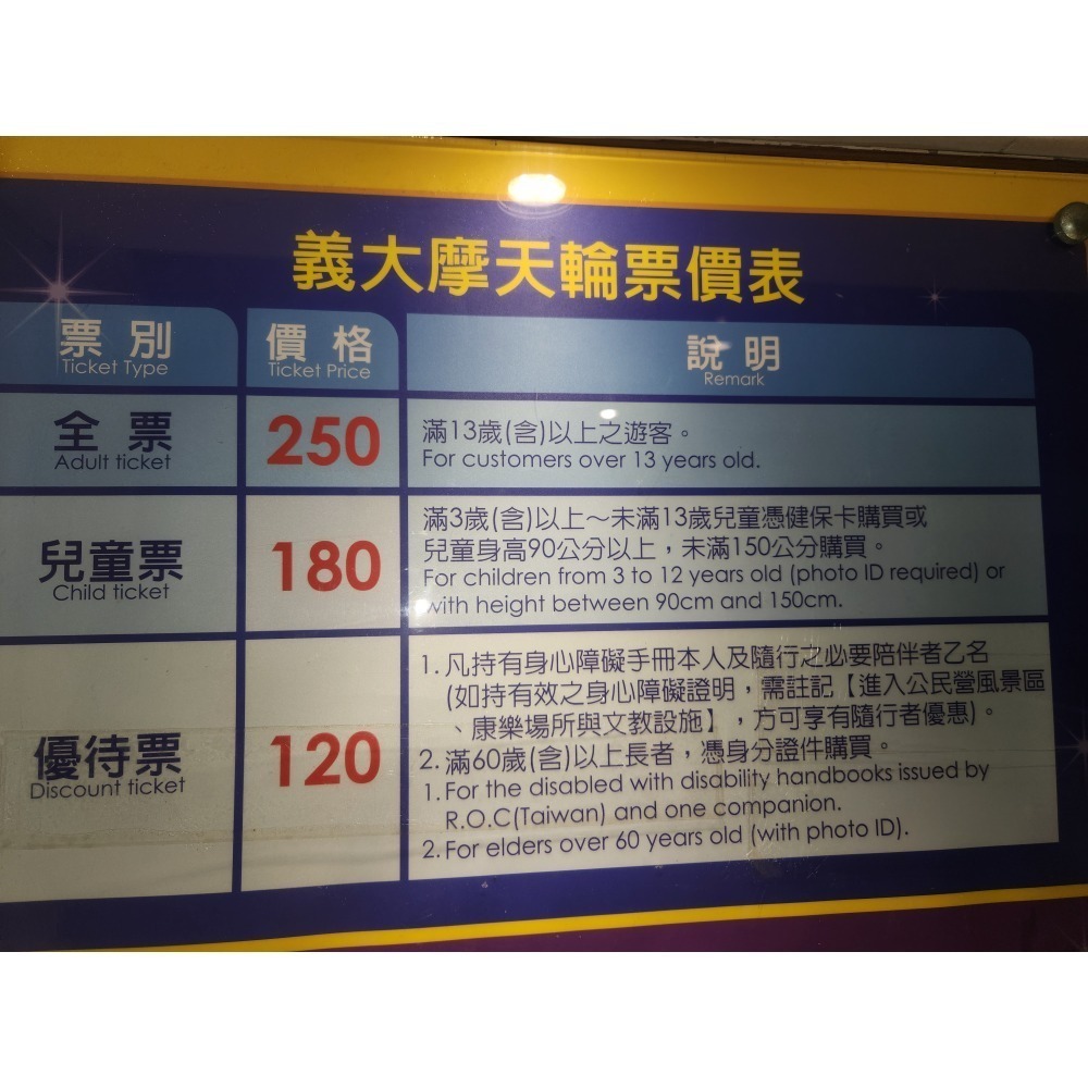 降售240元義大摩天輪搭乘券四張合售400元，限2025年9-11月使用，可使用免運券下單-細節圖2