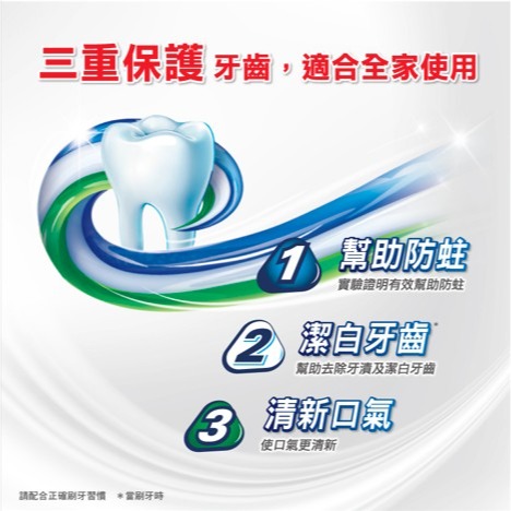 高露潔牙膏三重功效160g(新包裝)-細節圖2