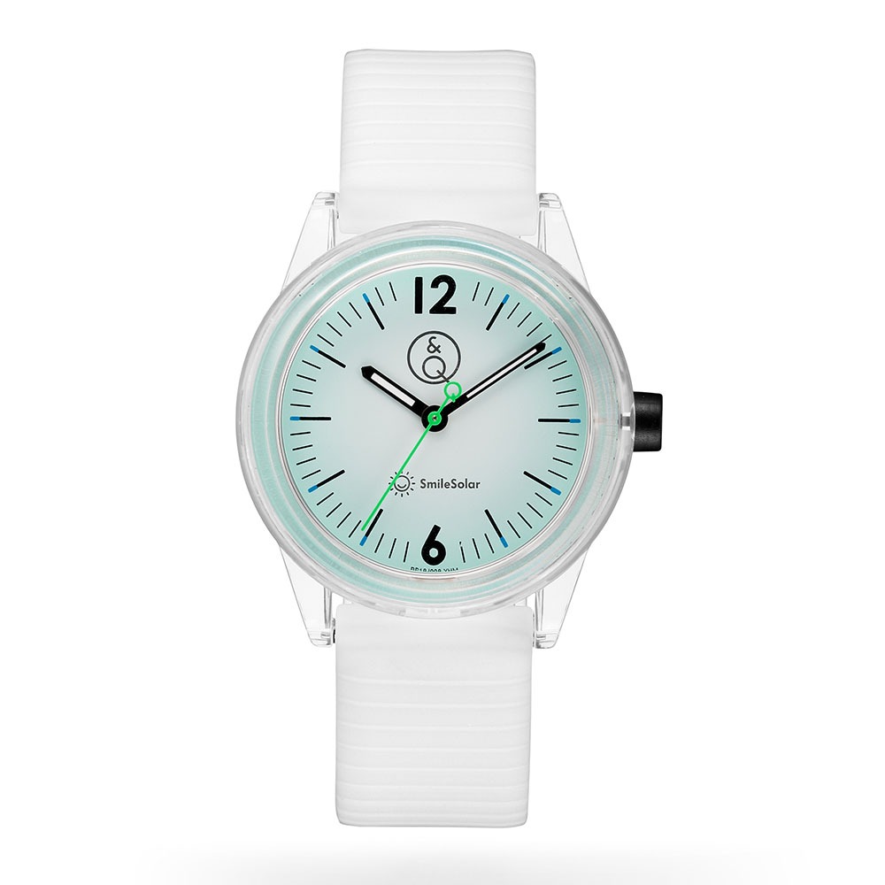 Quest Quality SmileSolar 2018春夏拚色款 008太陽能手錶,日出白,35mm-細節圖3