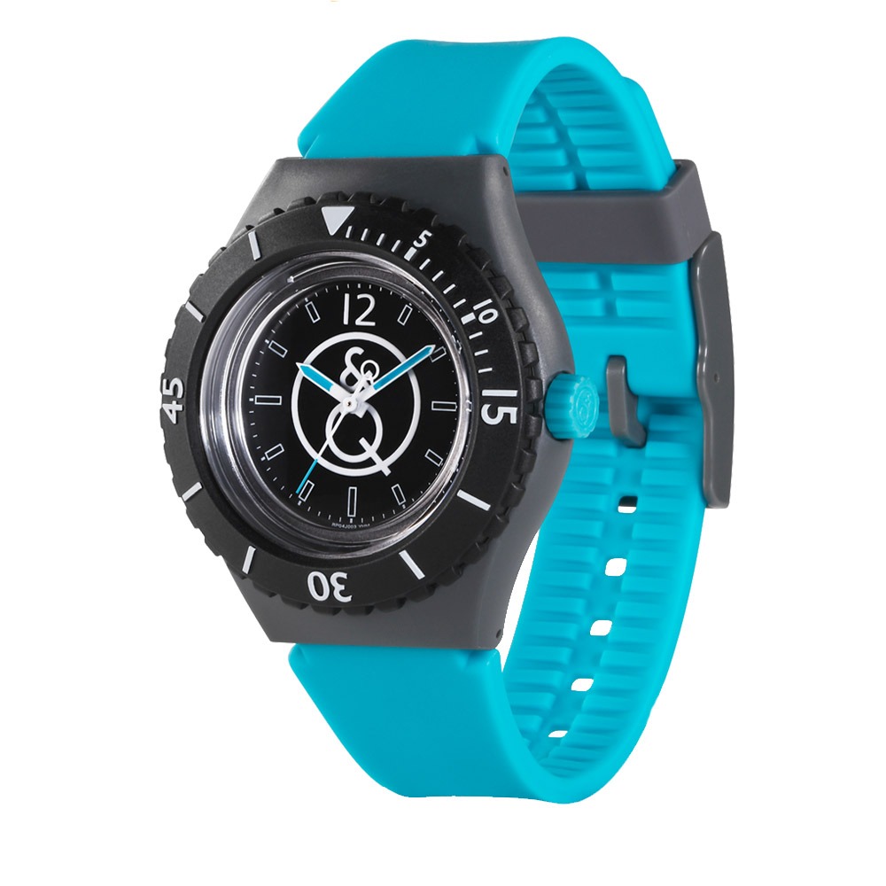 Quest Quality SmileSolar 003太陽能潛水錶,斐濟藍,43mm-細節圖2