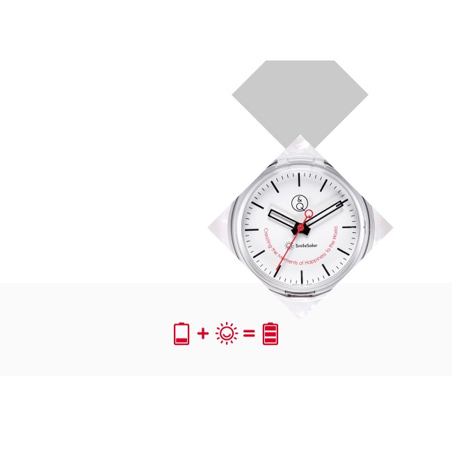 Quest Quality SmileSolar 巴賽爾系列太陽能手錶-鋯石白-細節圖6