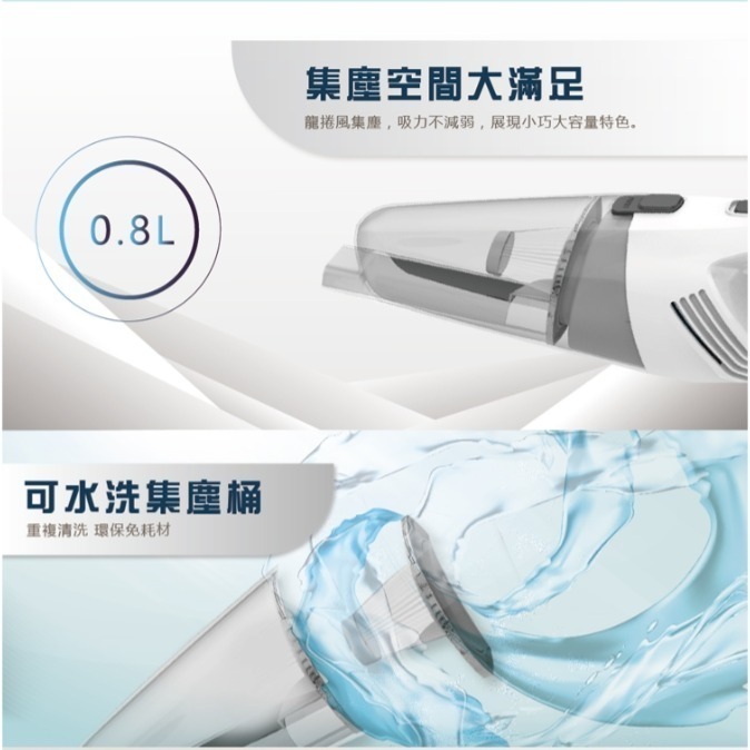 禾聯 HVC-60AB010 直立式手持吸塵器 (白)-細節圖5