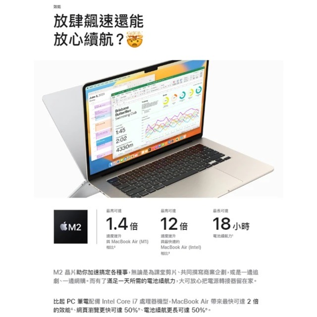 APPLE MacBook Air M2 8G 256G 15吋 星光_MQKU3TA/A-細節圖3