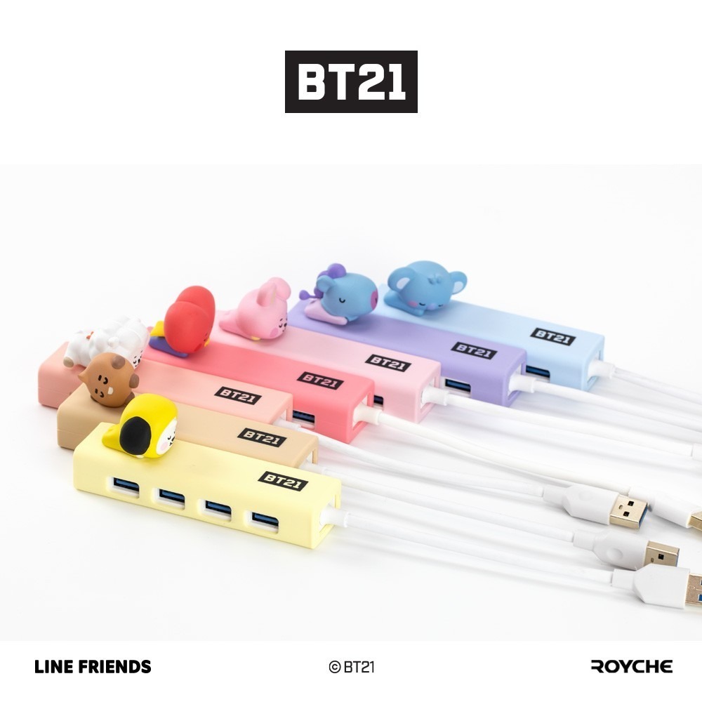 TATA【絕版限量】K-pop韓流站 BT21 BABY USB 集線器(獨家贈BTS限量海報一張，送完為止)-細節圖4